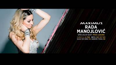  Rada Manojlović 4. februara u Maximusu 