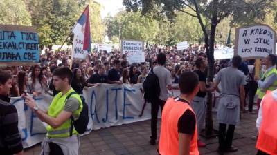  Protest studenata u Beogradu, kolaps u saobraćaju 