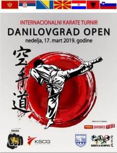  I nedelju internacionalni karate kup "Danilovgrad open 2019" 