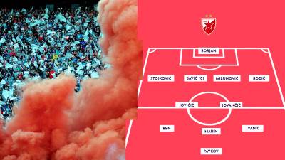  Sastav Crvene zvezde za 160. veciti derbi 