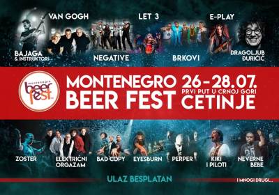  Beer fest na Cetinju: Više od 23 sata muzike! 