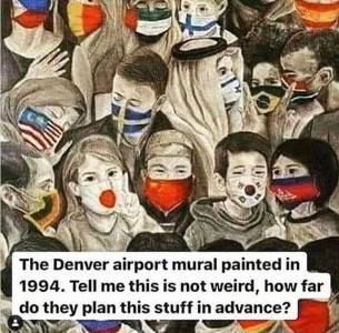  Ovaj KORONA MURAL na aerodromu uliva STRAH U KOSTI, naslikan je 1994 VIDEO 