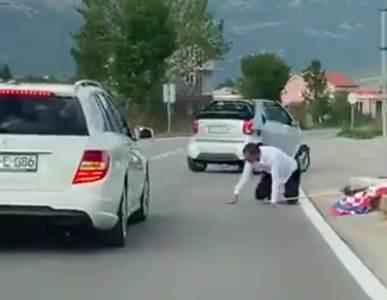  Svadba-barjaktar-covek-ispao-iz-automobila 