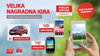  NAGRADNA IGRA - m:tel i Huawei ti donose sreću! 