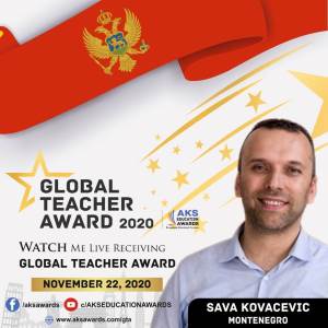  PODGORIČKI NASTAVNIK MEĐU NAJBOLJIMA NA SVIJETU! 