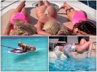  DOK KARLEUŠA PLIVA I NA JAHTI SE SUNČA, GUZA U TANGAMA SAMO SEVA: Kompilacija njenih najvrelijih videa ovog leta (VIDEO) 