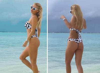  ZBOG NJE JE GOLMAN ZVEZDE DOBIO ŠAMAR: Vruće fotke Borjanove Sneže - zapalila Maldive u tanga gaćicama! (FOTO) 