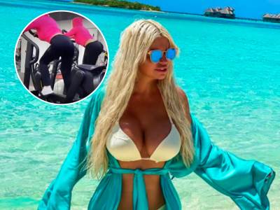  POSLE TRI NAJSKUPLJA ŠAMPANJCA, PRAVAC TERETANA: Dara Bubamara nakon dočeka Nove godine zateže guzu na trenizima! (FOTO) 