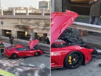  FERARI OD 400 HILJADA POTPUNO UNIŠTEN: Prizor je šokirao poznatog golmana! (FOTO) 