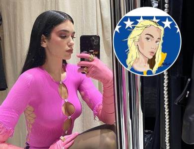  Albanska pevačica ponovo provocira - lik Dua Lipe osvanuo na zastavi Kosova (FOTO) 