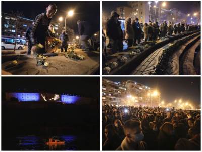  NOVI SAD U MRAKU ISPRAĆA BALAŠEVIĆA: Hiljade ljudi zagrljeno u tišini sluša Đoletove pjesme (FOTO, VIDEO) 