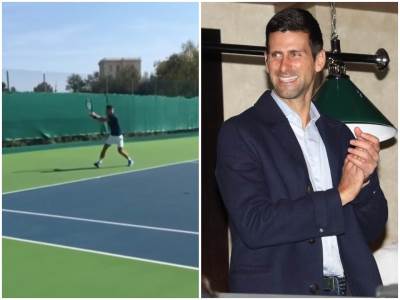  Novak Đoković trenira  