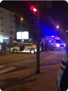  udes policije automobila iz auto kolone  