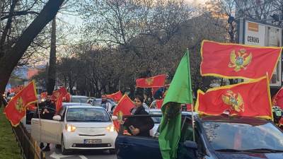  auto kolona podgorica protest video foto  