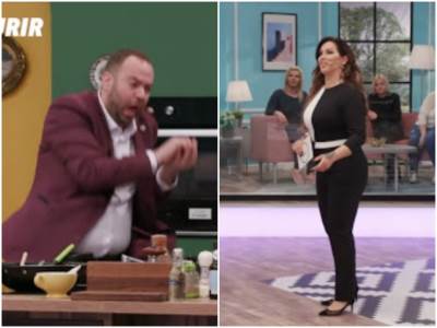  SEKA GAĐALA VODITELJA PARADAJZOM: "Leteo" čeri po studiju u emisiji "Majke i snajke" (FOTO) 