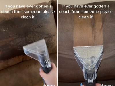  kupila je polovan kauč i uzela da ga očisti 