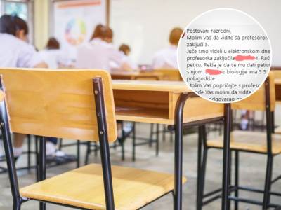  NIKOGA NISAM MOLILA KAO VAS, SREDITE MU OCJENE! Skandalozna prepiska majke i razrednog starješine uzburkala mreže 