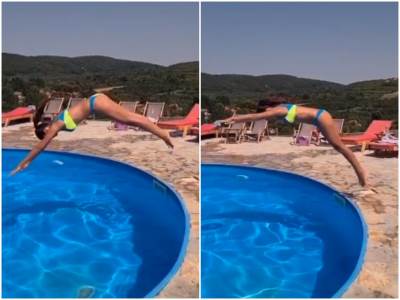 sanja kuzet na plazi skok u bazen 