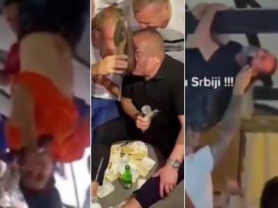  radisa trajkovic djani pije iz cipele 