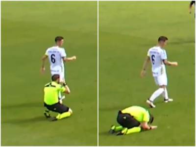  fudbalski sudija kleknuo na koljena zbog greske 