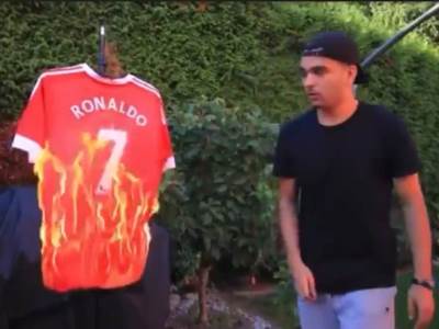  navijac zapalio ronaldov dres zbog sitija 
