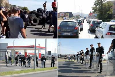  blokada na izlazu iz podgorice 