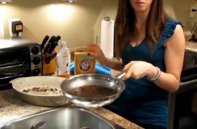  senf u prahu z aciscenje zagorelih tiganja 