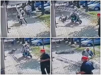  indija skuterom oborio radnika na merdevinama 
