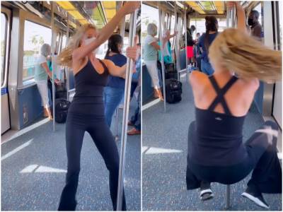  Šarlot Mekini igra oko sipke u autobusu 