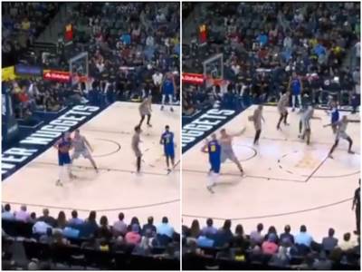  KAKO JOKIĆ RADI TO? AMERIKANCI NE MOGU DA VJERUJU: Dao pas KROZ 3 igrača, pa morao da završi akciju! (VIDEO) 