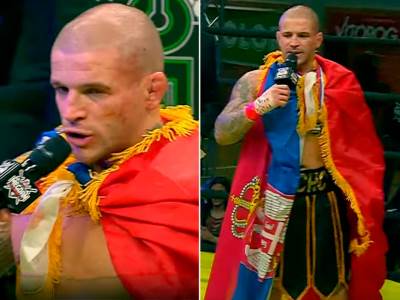  vaso bakocevic ogrnuo zastave crne gore i srbije 