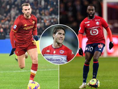  Borja Mayoral, Jonathan Ikone, Dušan Vlahović 