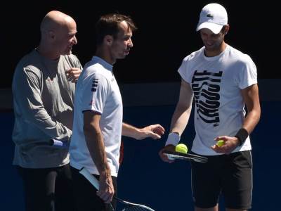  Andre Agasi Radek Štepanek i Novak Đoković 