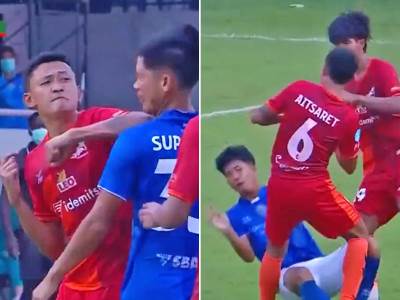  UŽAS! BRUTALAN NOKAUT NASRED FUDBALSKOG MEČA: Zbog bezazlenog starta laktovima unakazio lice rivalu! (VIDEO) 