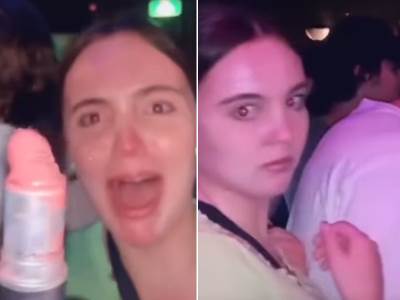  djevojka maze karmin na usne 