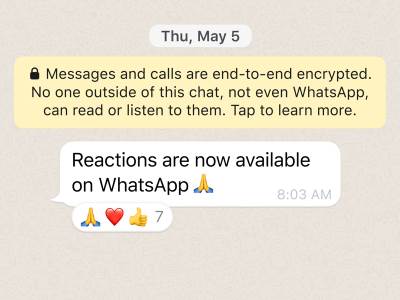 whatsapp reakcije na poruke 