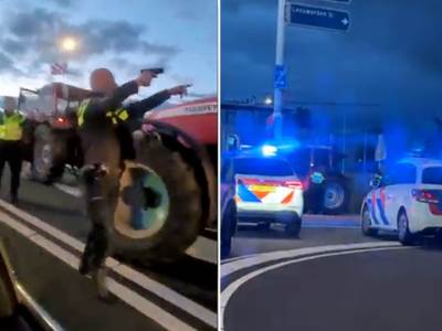  policija puca na farmere u holandiji 