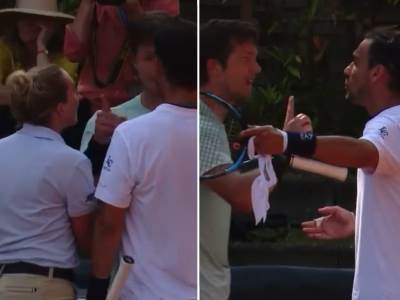  Fabio Fonjini i Alijaž Bedene rasrava nakon meca u hamburgu 