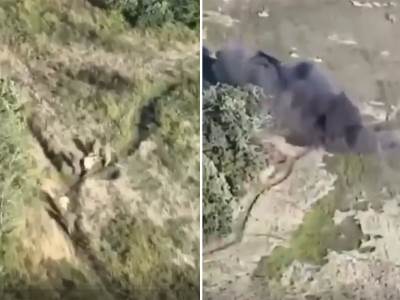  UZNEMIRUJUĆI SNIMAK GRANATIRANJA RUSKIH VOJNIKA KOJI NOSE NOSILA!  