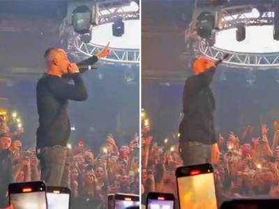  albanski reper psuje srbe na nastupu  