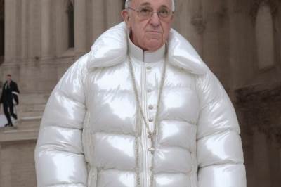  Papa Franjo u Balenciaga jakni  