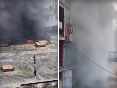  VELIKI POŽAR U NOVOM SADU! Kulja dim pored srednje škole, vatrogasci na licu mesta! (VIDEO) 