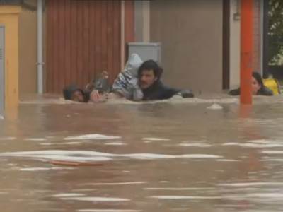  Spašavanje bebe iz poplave Italija 