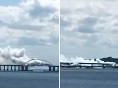  Snimak napada na Krimski most 