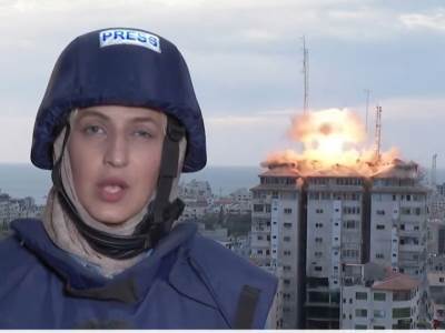  Zgrada srušena u programu uživo u Gazi 