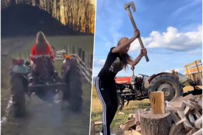  JOVANA CIJEPA DRVA I TESTERIŠE, VOZI TRAKTOR I KAMION BOLJE OD MUŠKARCA: Izgleda kao model i živi NA SELU 