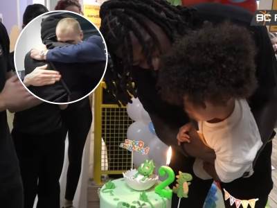  Matijas Lesor zajedno je sa košarkašima Partizana proslavio rođendan svog sina Matsona 