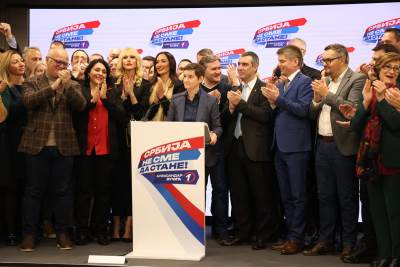  Ana Brnabić proglasila pobjedu Srpske napredne stranke 