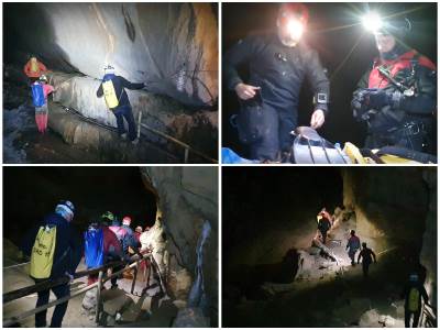  Uspješna evakuacija zaroboljenih u pećini u Sloveniji 