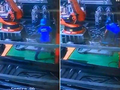  ROBOTSKA RUKA SMRSKALA RADNIKA NA SMRT! Zamahnula i prikovala ga za klupu, a kolega nije primijetio užas (VIDEO) 